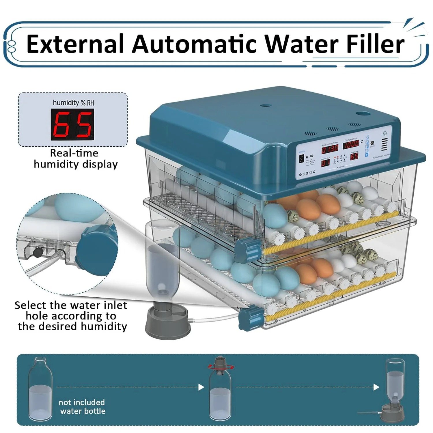 120-Eier Brutautomat mit automatischer Wendung & Temperaturregelung - Image 3