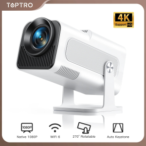 TOPTRO Mini Beamer 4K – Tragbarer Full HD Projektor für Heimkino